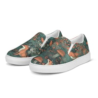 Image 4 of Boho Nature Cottagecore Inspired Fox Among Mushrooms Women’s slip-on canvas shoes