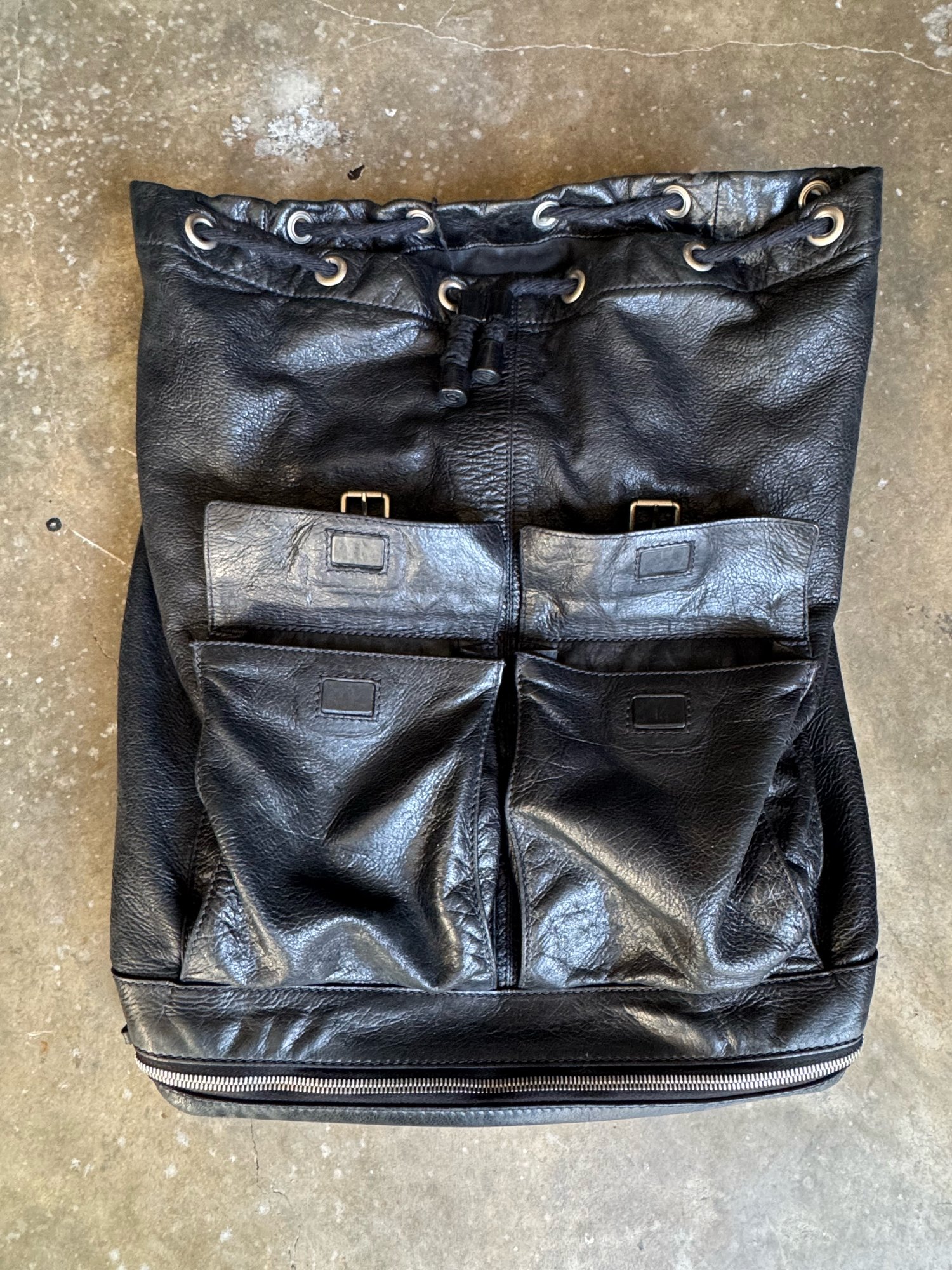 Image of Balenciaga Leather Rucksack CityBag