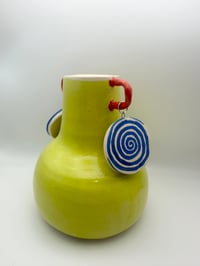 Image 2 of Chartreuse Vase with Earrings