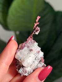 Image 2 of COPPER X MALACHITE STAINED QUARTZ -MOROCCO- B