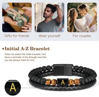 Image 3 of Men initial bracelets