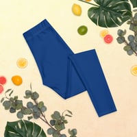 Image 2 of Royal Blue and White BOSSFITTED Womens Leggings