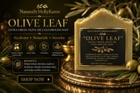 Image 1 of “OLIVE LEAF” 100% Organic Extra Virgin Olive Oil Cold Process Soap 