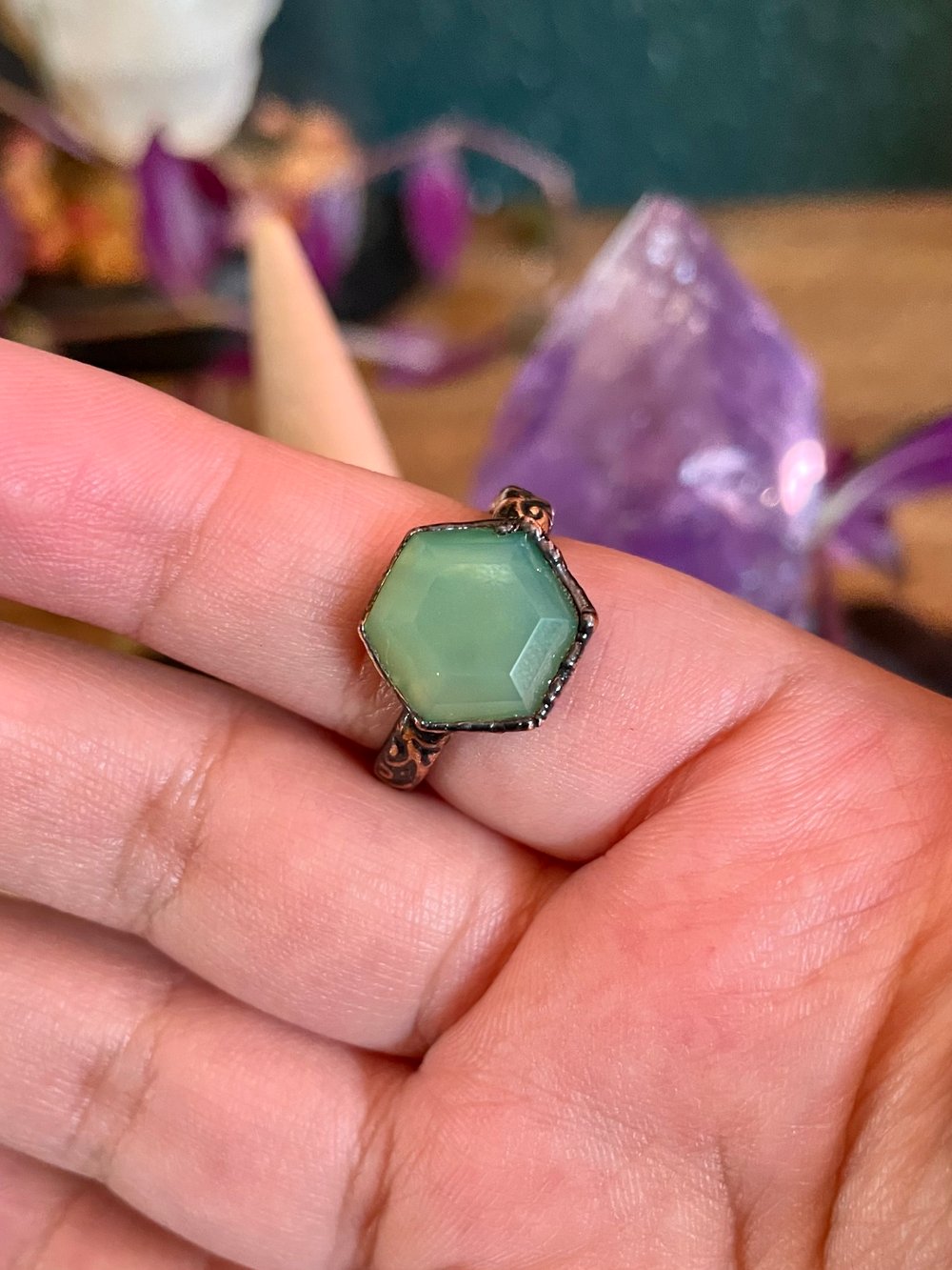 Chrysoprase Ring  | Size 7.75