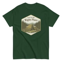 Image 5 of Unisex classic tee, Lost in the Right Place T-Shirt | Camping Explore Outdoor Graphic Tee