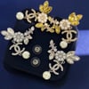 CC gold plated Earrings ** gold with honey