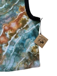 Image 6 of L Ladies Fitted Knit Contrast Tank in Earthy Geode Ice Dye