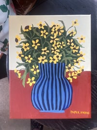 Image 3 of Mini Vase Series 'Yellow Blooms' Original