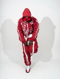 Image 3 of Faith & Loyalty “Eternal Conflict” Puffer Suit (Red)