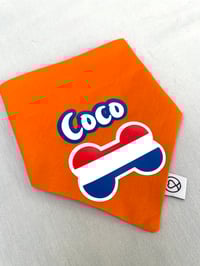 Image 4 of Dutch Flag / Kings Day Personalised Dog Bandana