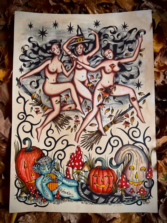 Image of Witches Song A3 Print 