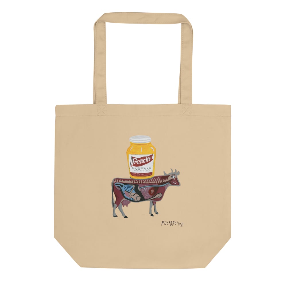 Image of MUSTARD COW TOTE BAG