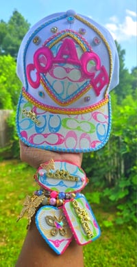 Image 3 of Colorful Hat &  4 Stack bracelet stack