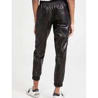 Image 3 of BLANK NYC faux leather black jogger pants