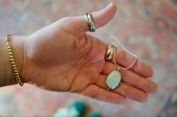 Image 1 of Variscite Orbit Drop Necklace