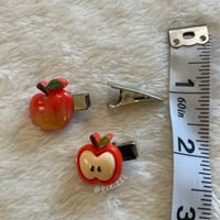 Image 5 of ladybug & apple hair clips