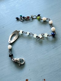 Image 22 of prehnite and pearl charm bracelet