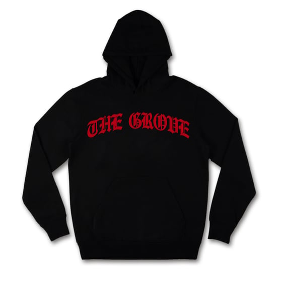 Image of THE GROVE HOODIE (BLK/RED)