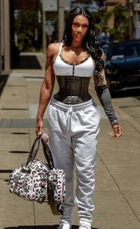 Image 1 of Steel Bone Black Waist Trainer 