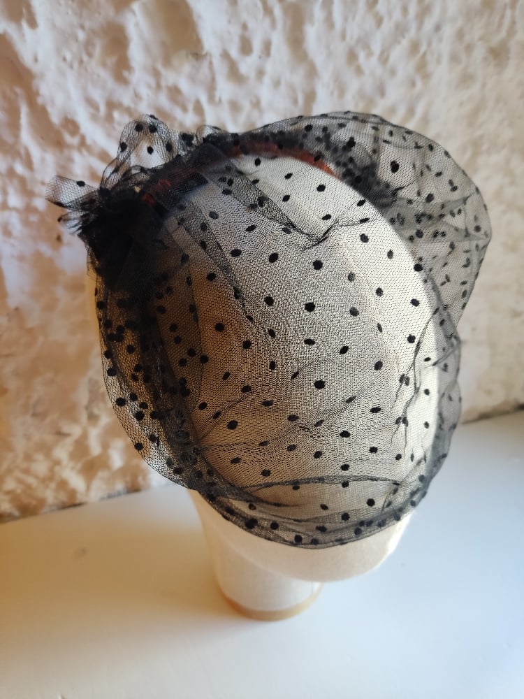 Image of Cerchietto veletta tulle pois Halloween 
