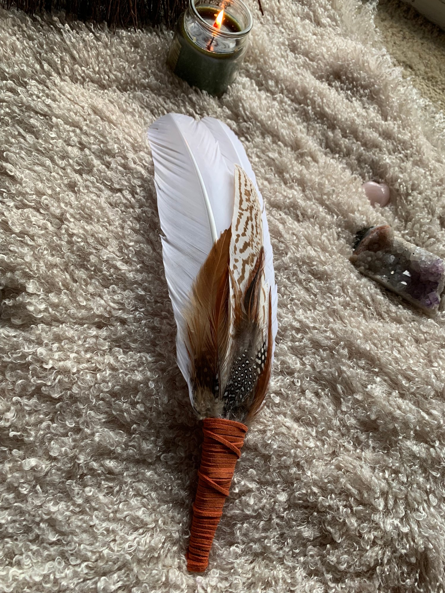 Image of Sweet Comfort ~Smudge feather large Free US Shipping 