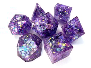 Image of Seal of Solomon glitterful dice set (inked upon order)
