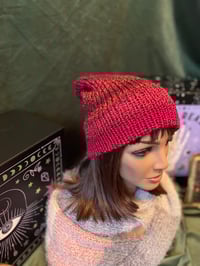 Image 2 of "Ruby Drift" Slouchy Beanie 