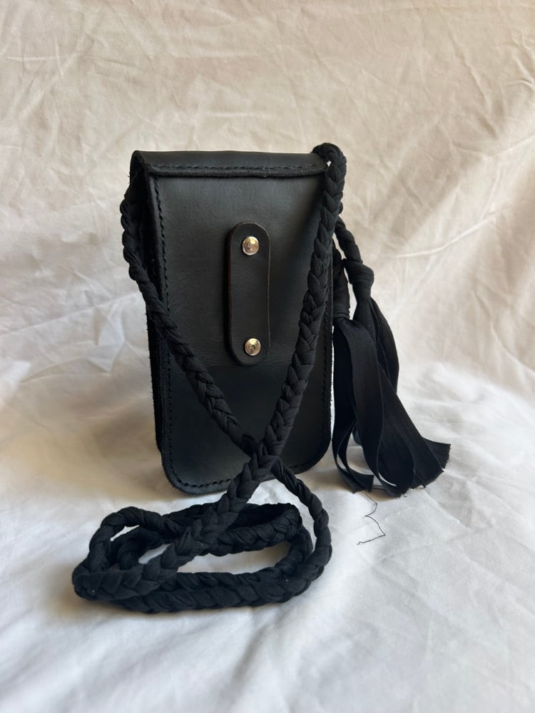 Image of Large hand dyed shoulder pouch
