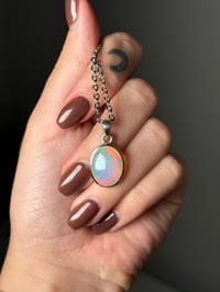 Image 3 of COLLECTORS HONEY COMB ETHIOPIAN OPAL NECKLACE .925 STERLING SILVER