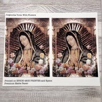 Virgencita Torso With Flowers | PRINT OUT 