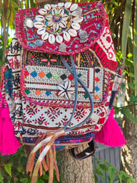 Image 7 of Skiathos back pack -white/red