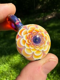 Image 3 of Amber Purple Sunset Dotstack Pendant