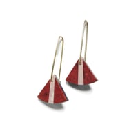 Image 1 of Red Jasper & Rhodonite Earrings