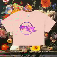 Image 3 of Women’s crop top Mortal Boy Alt. Logo (Front/Back) Design