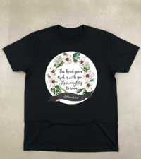 Image 2 of Zephaniah 3:17 with flowers T-SHIRT 
