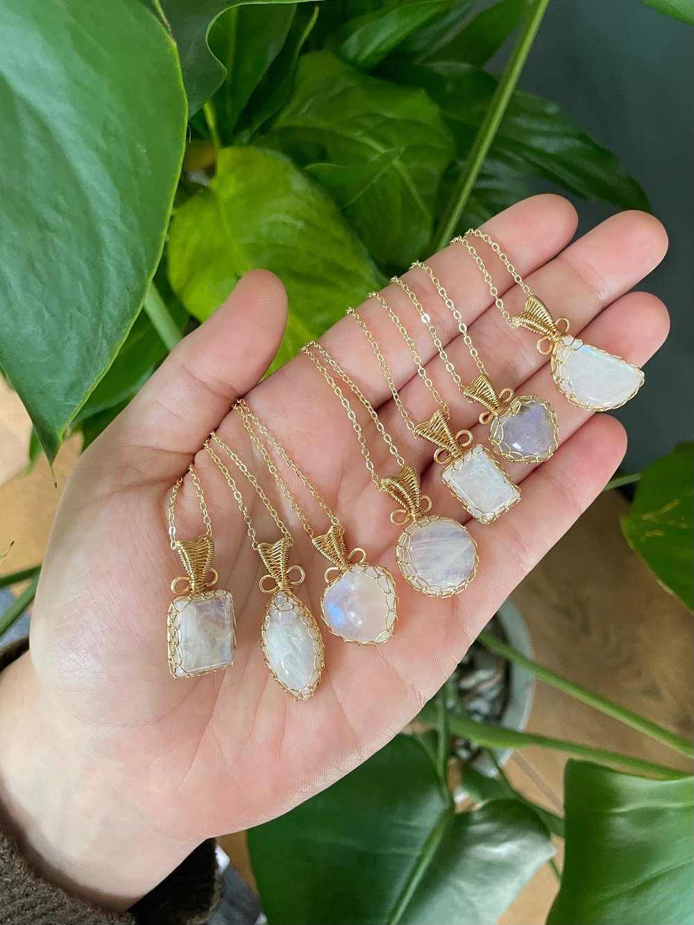 september moonstone crystal necklaces! 