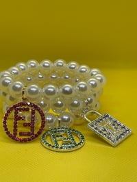 Image 5 of Stackable Pearl Bracelets with Designer-Inspired Charms