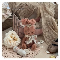 Image 4 of Custom Listing for N - Handmade artist bunny in vintage pink