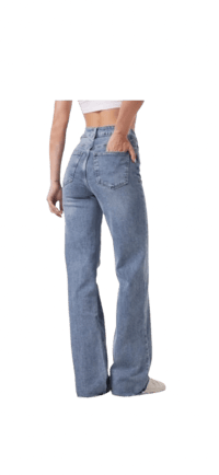 Image 2 of Faded Blue Extra Long Jeans