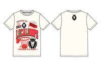 LocalHoops Built Local Tee- Ivory White/Red