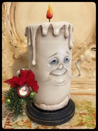 Image 2 of Carl the Candle folk art Christmas character