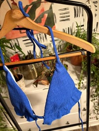 Image 2 of NWT 3 piece blue swim set
