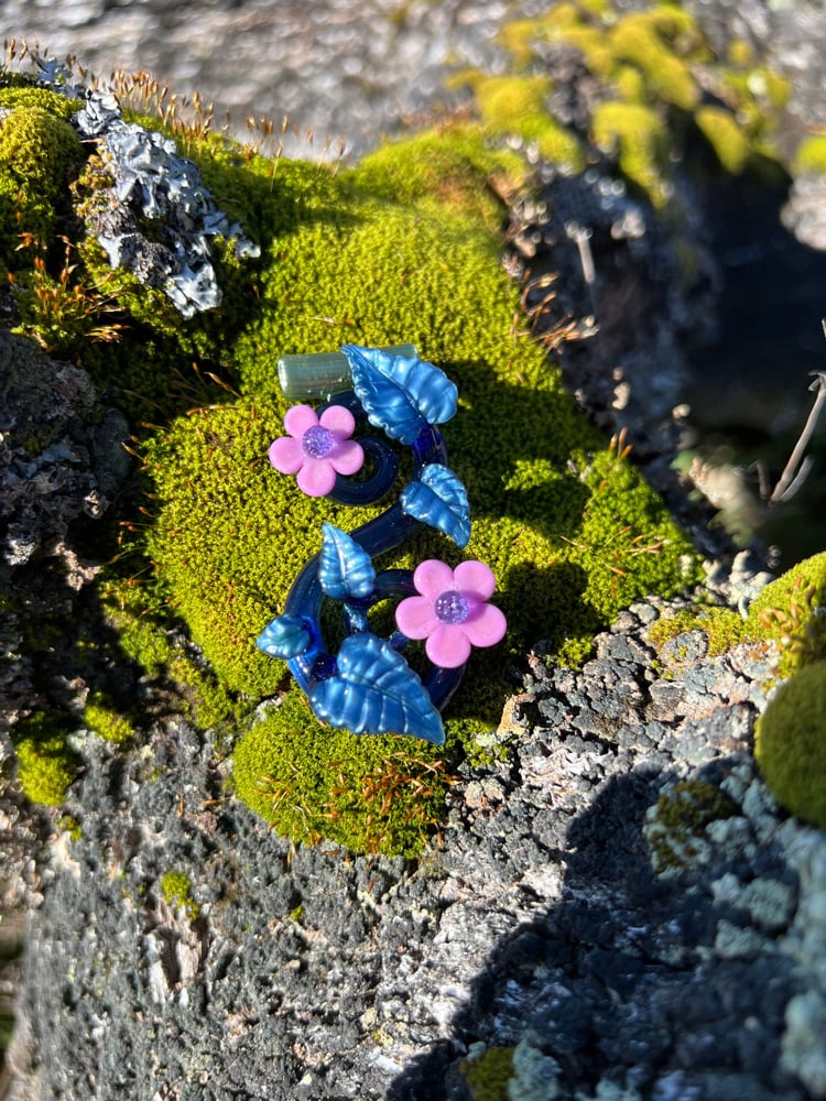 Image of Purple Blue Spring Flower Vine Pendant