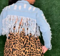 Image 2 of Ripped Shirt Denim Jacket 