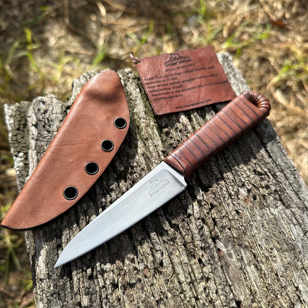 Image of 90mm Wharncliffe 52100 leather 