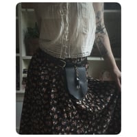 Image 2 of Matte Black Leather Belt Bags 