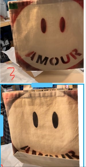 Image of Spray painted TOTE BAG