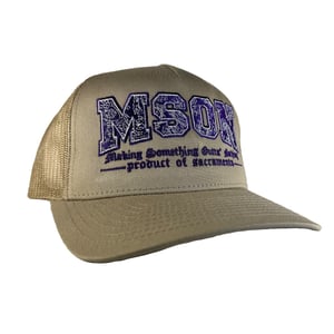 Image of Bandana Logo Khaki/Purple Trucker