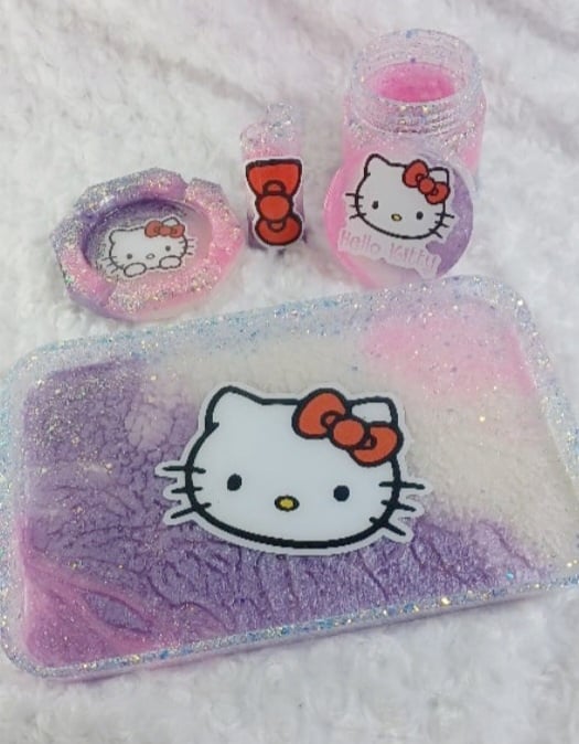 Image of Pretty kitty tray set