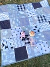 Monochrome and Grey Patchwork Mat
